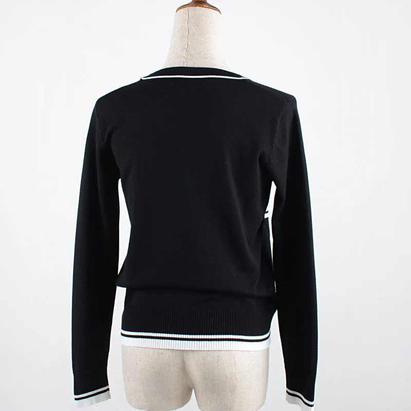 BYGOUBY 2019 Women Sweater Long Sleeve Cardigans With Pocket Loose Big Yards Joker Casual Sweaters Coat Striped Stitching Top |