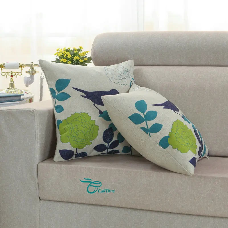 CaliTime Подушка раковина чехол домашний диван автомобильный Декор экрю наземный