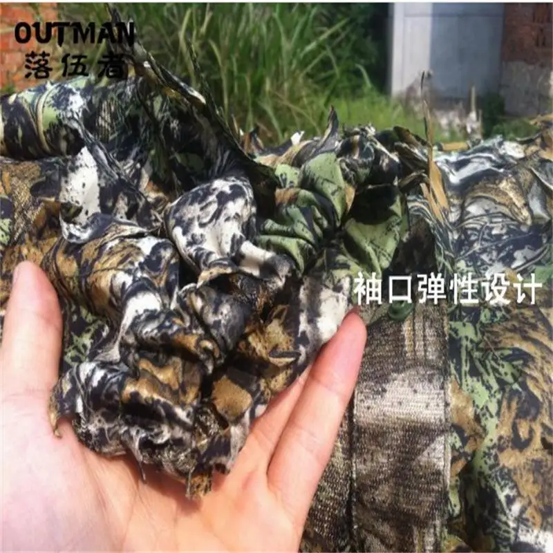 Outdoor Hunting camouflage clothes 3D maple leaf Bionic poncho Ghillie Suits sniper birdwatch CS Tactical Clothing | Спорт и