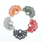 10 шт.лот Новое поступление 2,5 см Маленькая кожаная бархатная кисточка для изготовления ювелирных изделий сделай сам мини полый веер цветок кисточка для сережек аксессуары