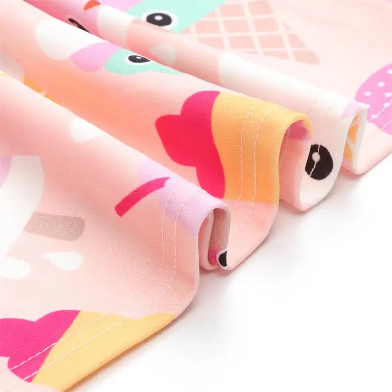 cute Summer Kids Cartoon icecream Print Children Sleeveless Clothes Girl A-line Dress Birthday Party Princess Dresses | Детская одежда