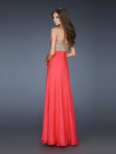 Unique 2015 Lovely A-line Sweetheart Chiffon Sweet Beading Neckline Formal Evening dress | Свадьбы и торжества