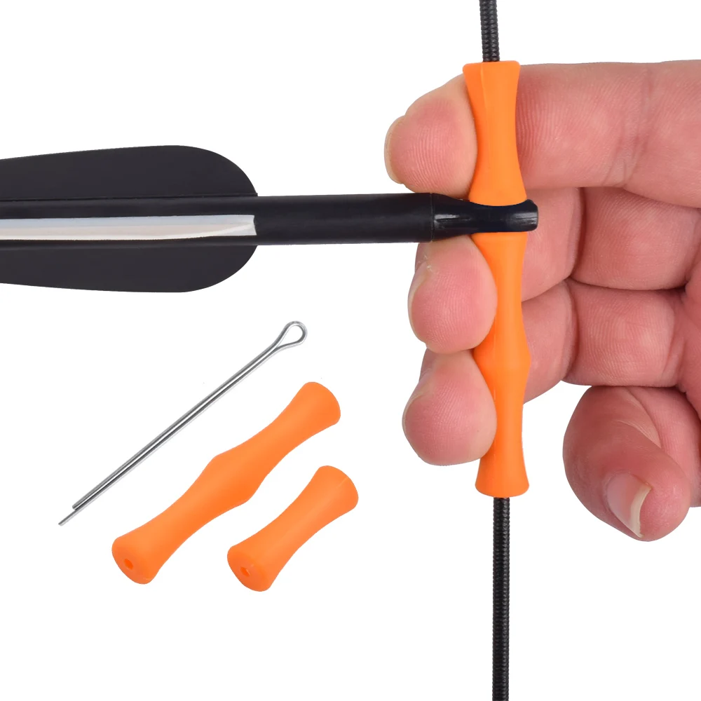 5 цветов Защитный чехол для пальца Bowstring защитный силиконовый спуск стрельбы из