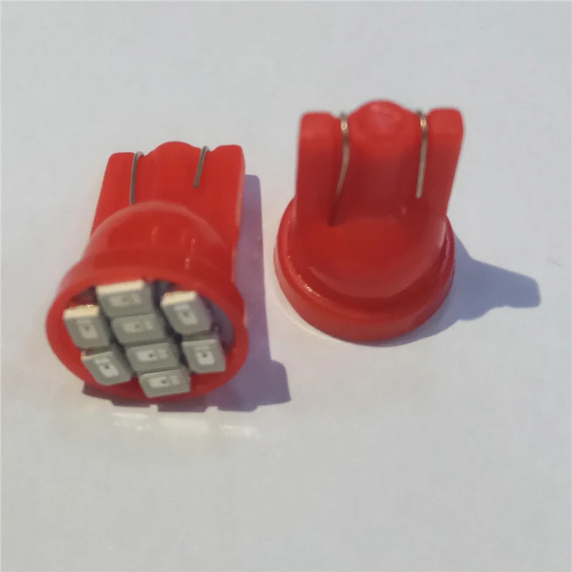 100 шт. автомобильные мигающие светодиодные лампы T10 8 smd 1206 светодиодов 8SMD