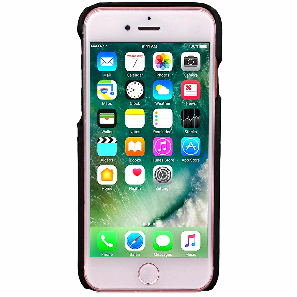 Слоты Для карты Fundas Apple iPhone 7 Plus Случае сотовый Телефон Крышка ТПУ ИСКУССТВЕННАЯ