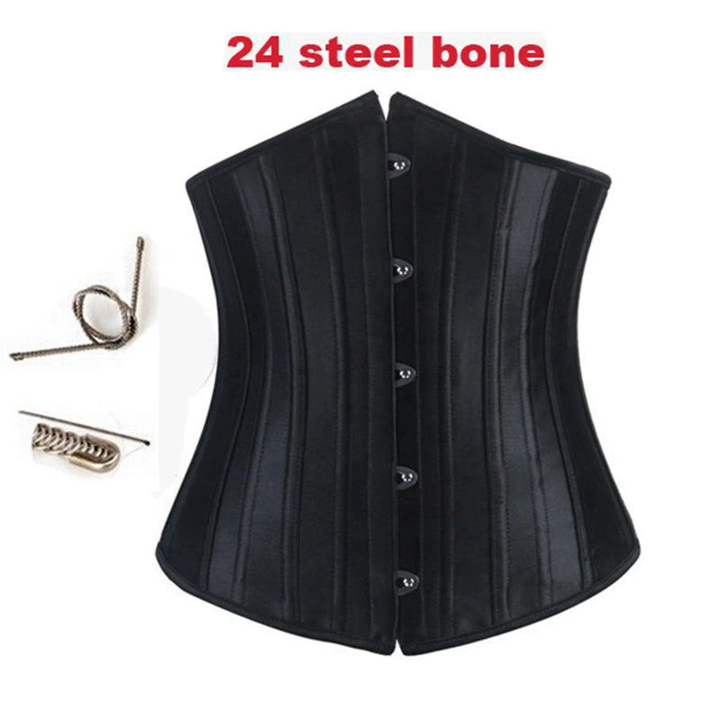 

Plus size waist Trainer corsets and bustiers 24 steel boned underbust corsets body shaper shapewear cinta modeladora corselet