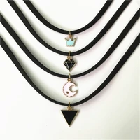 new sale retro gothic choker necklace collar punk black velvet suede women short necklace chain jewelry bijoux wholesale cheap