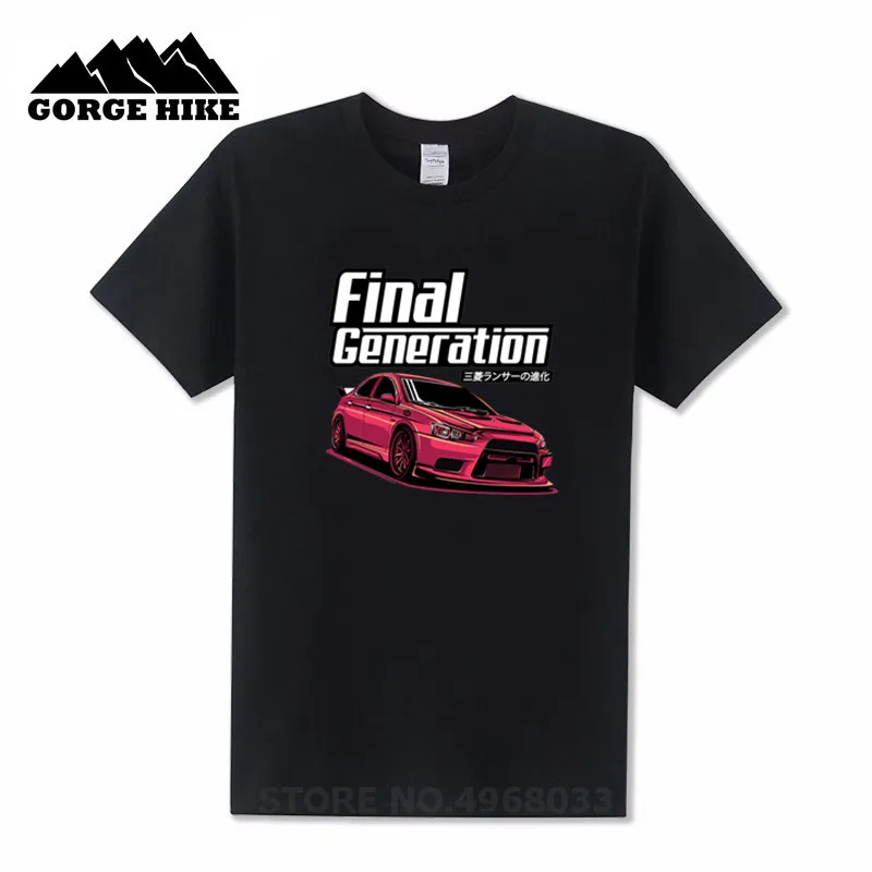 Потрясающая уличная Мужская футболка с коротким рукавом EVO X JDM Car Final Generation AE 86