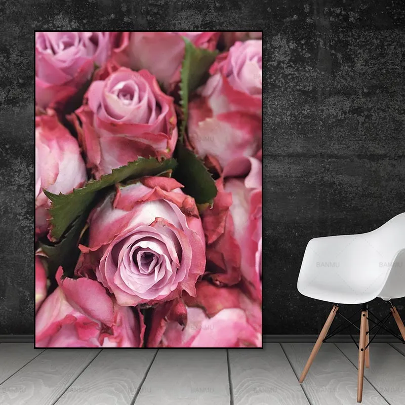 Настенные художественные принты картины на холсте цветок домашний декор