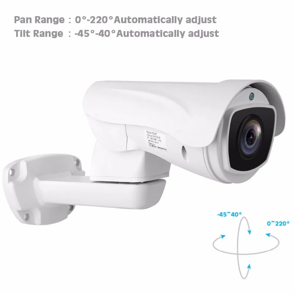 5.0MP 4.0MP POE 10X PTZ IP камера H.265 Открытый 5-50 мм оптический Zooma IR 80 м P2P CCTV безопасности Водонепроницаемый
