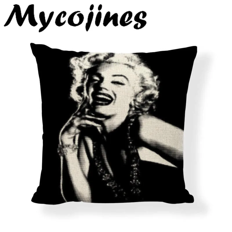 Очаровательная Женская наволочка для подушки Marylin Monroe знаменитые здания 17*17 в