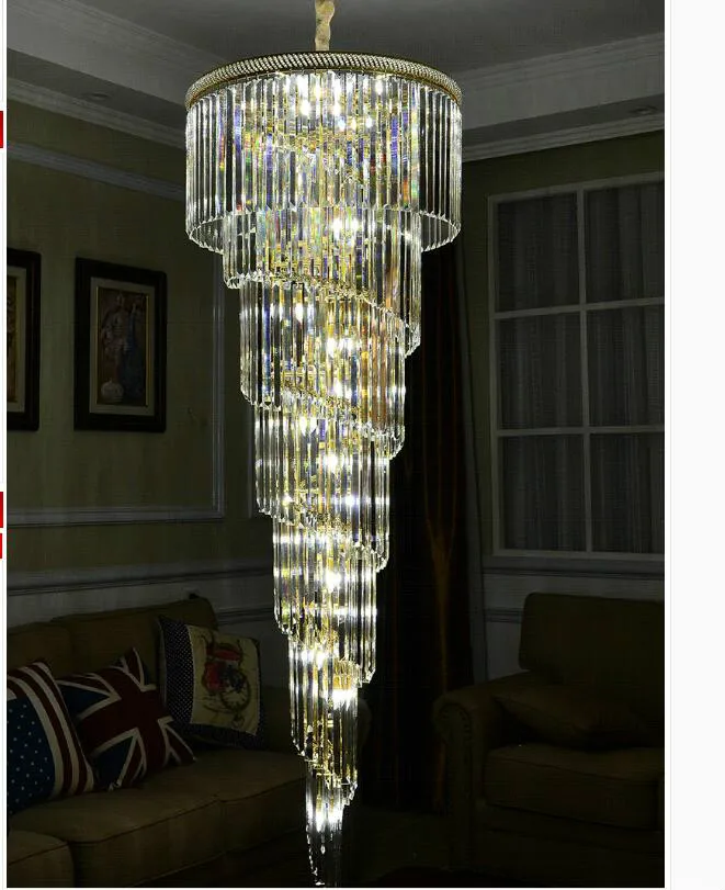 Бесплатная доставка золотой современный подвесной светильник D550mm H1800mm