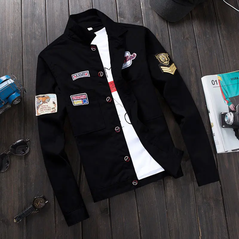 Весна 2019 джинсовая куртка для мужчин тонкая уличная одежда рваная с капюшоном