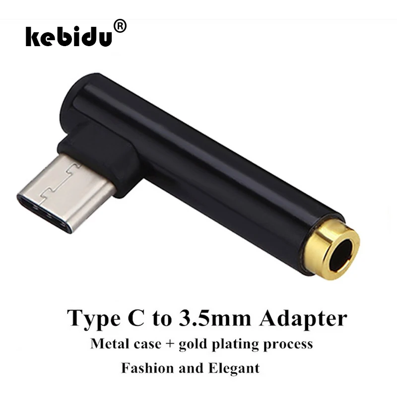 Адаптер для наушников kebidu с USB Type C на разъем 3 5 мм адаптер типа AUX аудио сплиттер
