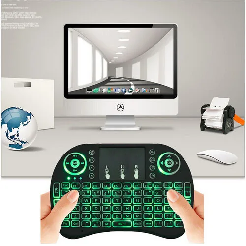 Mini Wireless Keyboard 2.4G Air Mouse Touchpad Design Handheld with Backlit for Gaming PC Android TV Box X-BOX Player | Компьютеры и