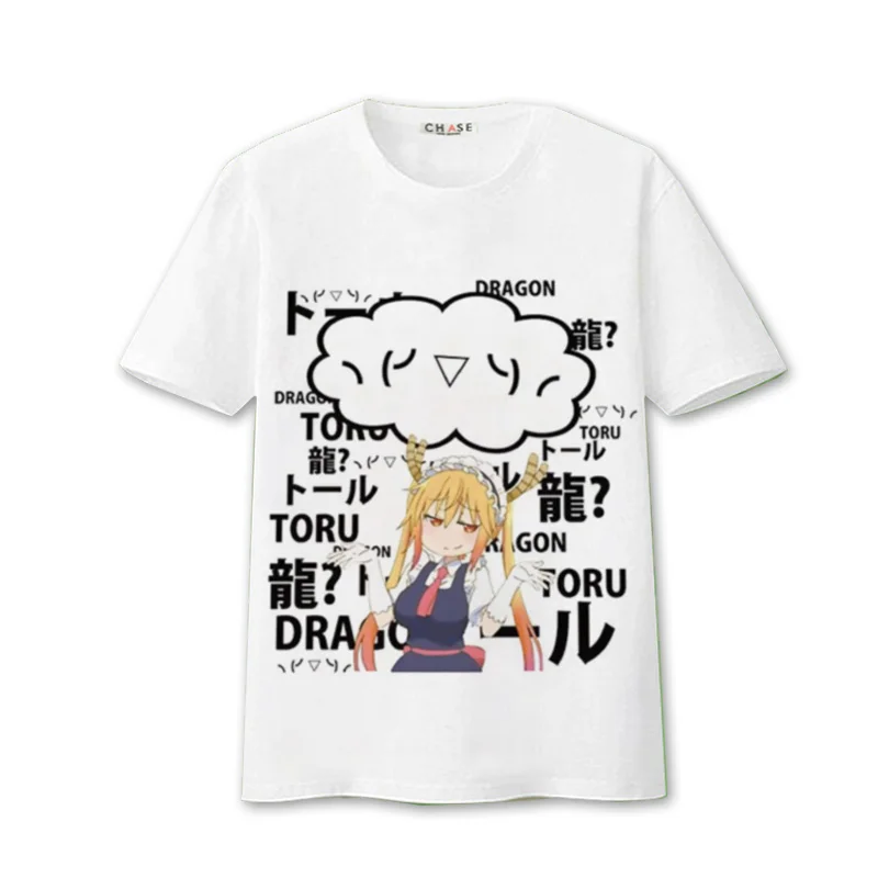 Футболки Coshome Kobayashi san Chi No Maid Dragon Kanna Kamui Toru костюмы для косплея футболки мужские