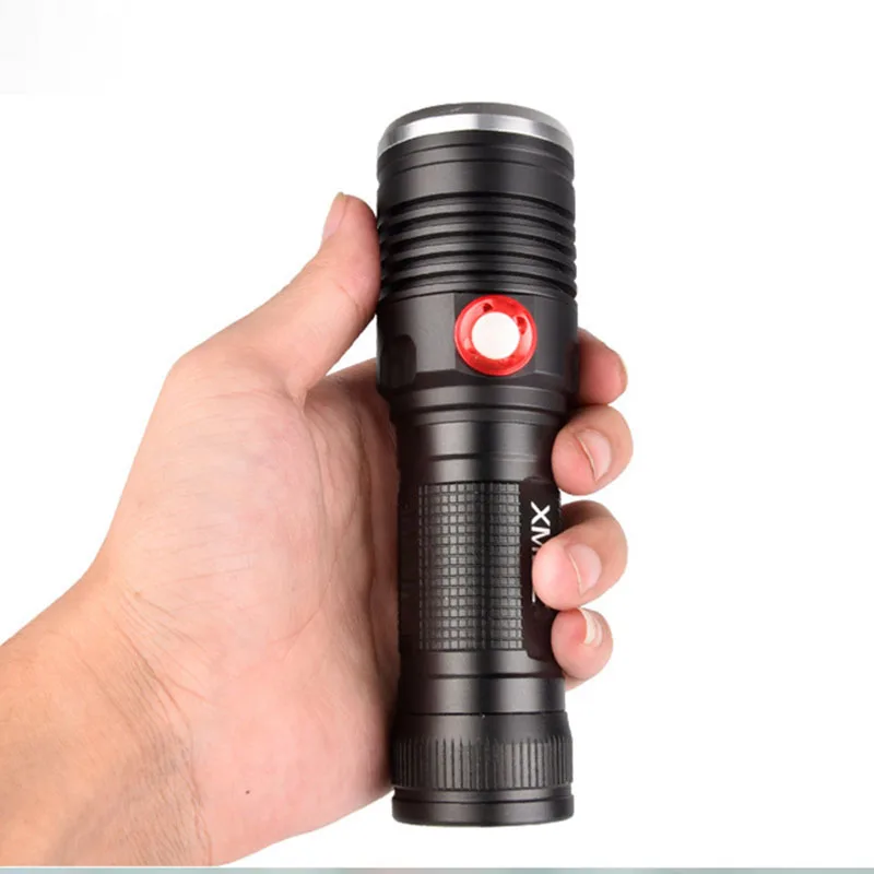 Яркий USB Перезаряжаемые XML T6 фонарик 4 режима светодиодные фонари платные