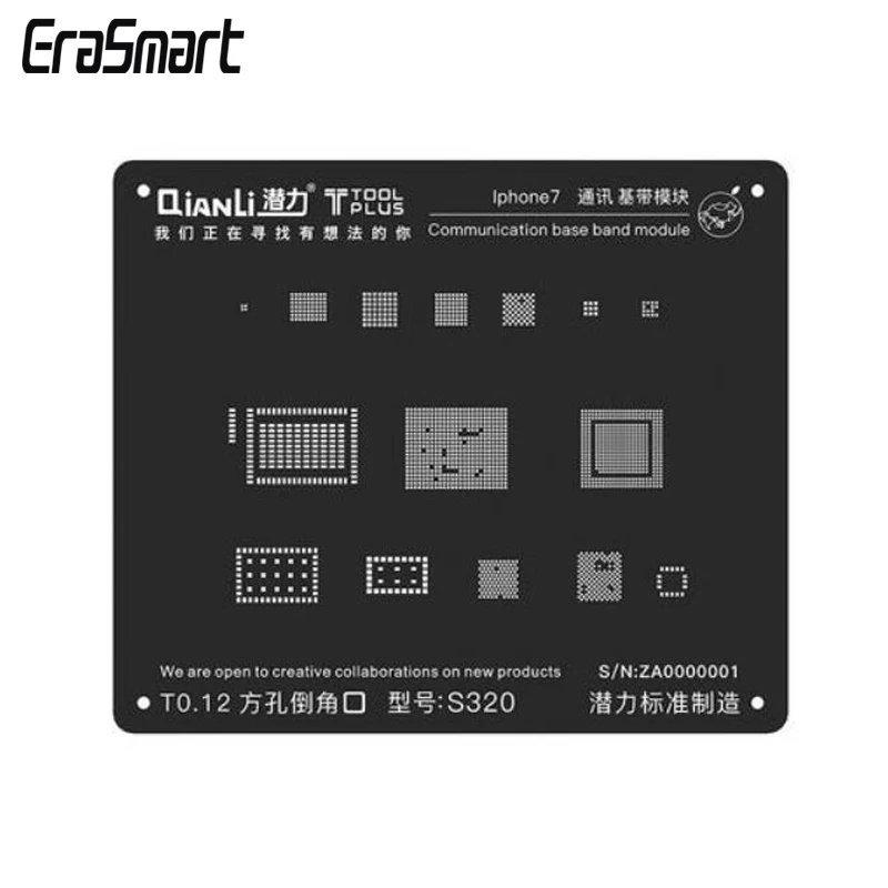 

QianLi с базовым модулем BGA Reballing черный трафарет для iphone 7/7P