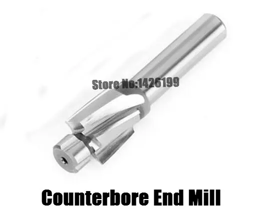 

1pcs 4 Flute M3-M20 AL HSS Counterbore End Mill,metric Endmill sink holes drilling head milling cutter M3/4/5/6/8/10/12/14/16/18