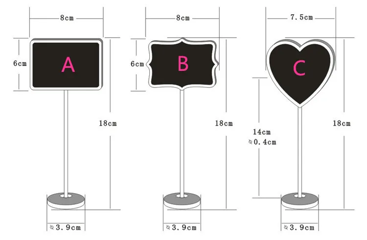 1 Handmade board cute mini blackboard wooden price tag holder banquet table decoration home roon | Дом и сад