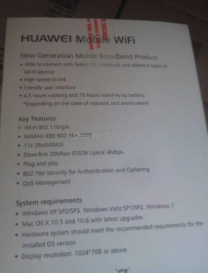 Мобильный Карманный модем MiFi Huawei EW522 3 3-3 6G Wimax | Компьютеры и офис