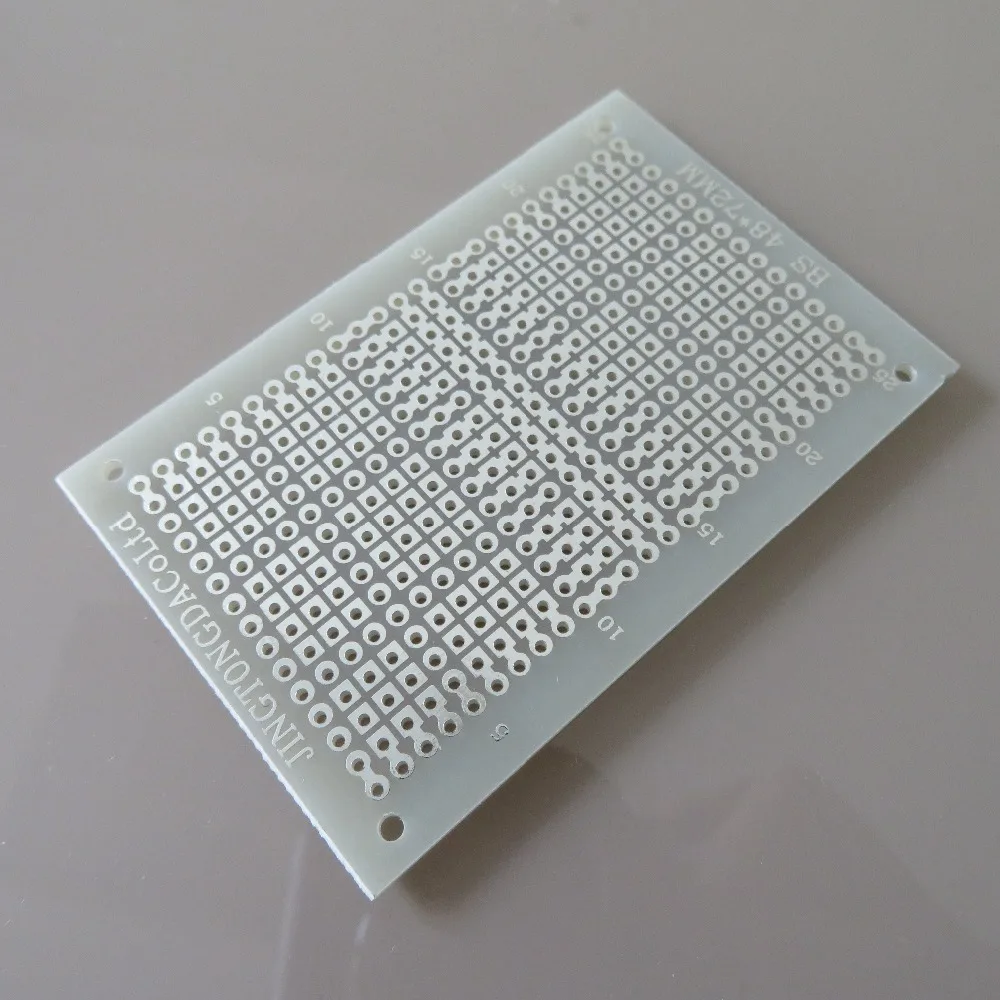48x72 мм FR4 Стекловолоконная универсальная полосатая доска Veroboard pcb совместное