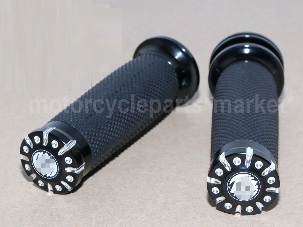 Ручки для мотоцикла алюминиевые резиновые черные ручки 1 дюйм 25 мм Harley Sportster Touring