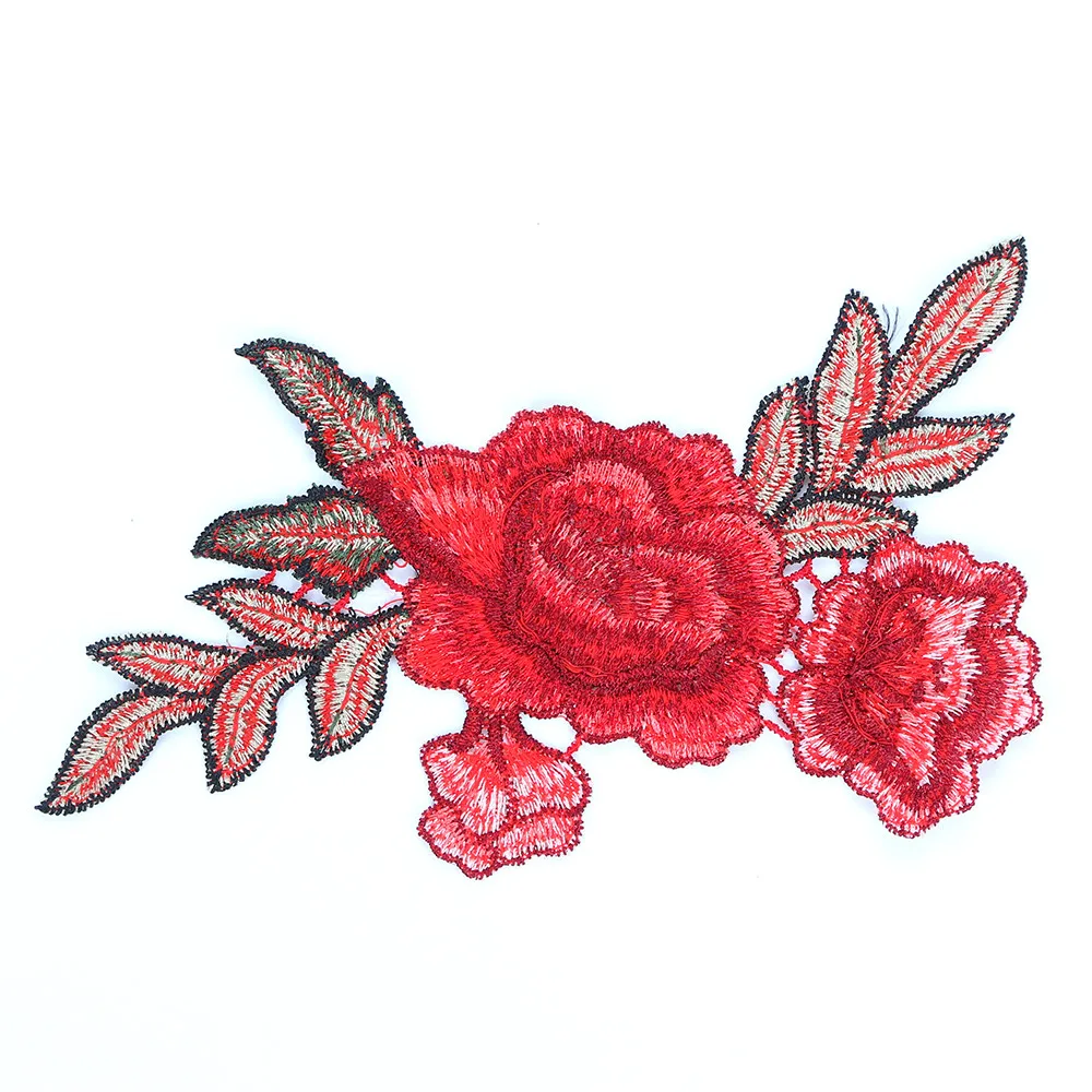 2 шт./компл. Цветок Розы Цветочный Воротник пришить на патч Милая Аппликация