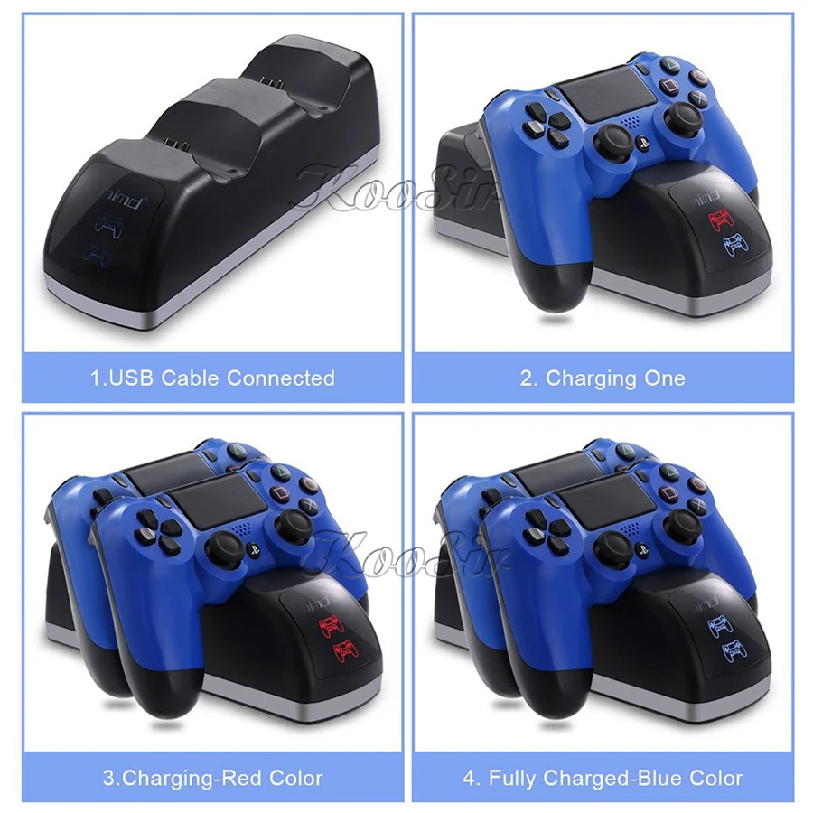PS4/Slim/Pro беспроводной контроллер USB стойка для зарядного устройства PS 4 геймпад зарядная док-станция для sony Playstation 4 игровой джойстик
