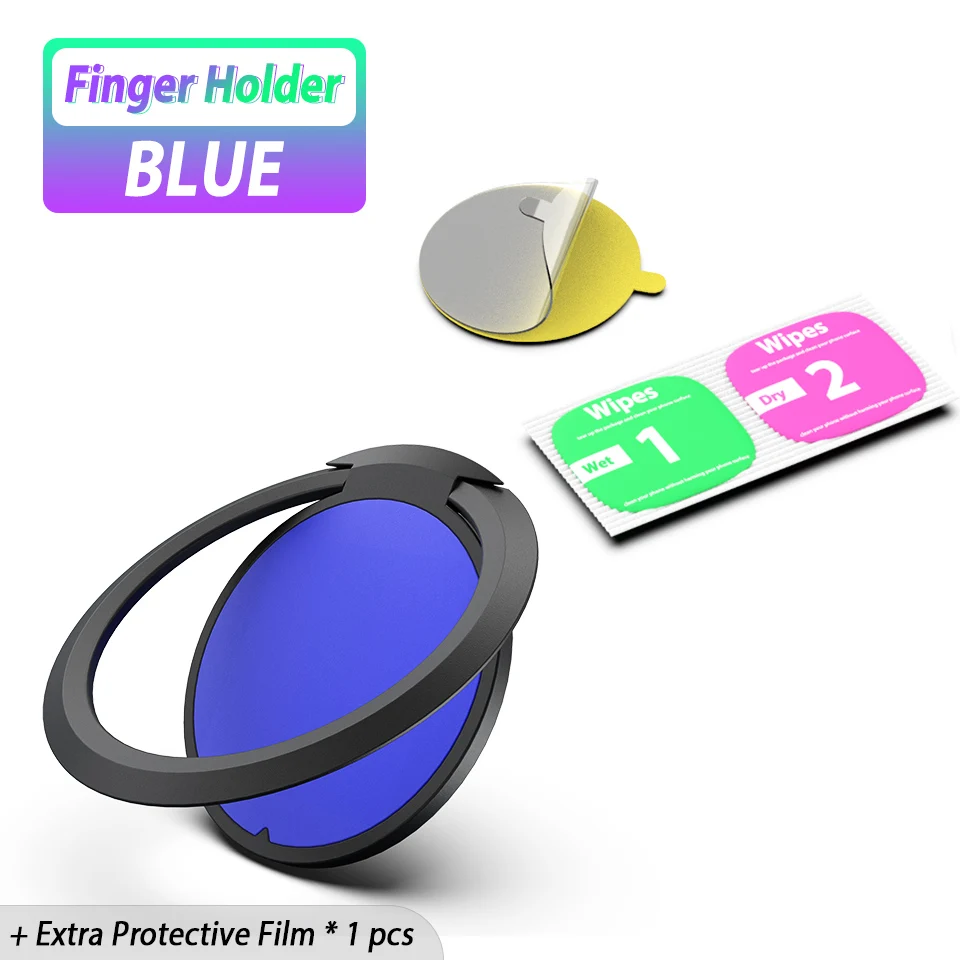 Blue Ultra Thin Ультратонкий Стенд для колец на палец для магнитного автомобильного телефона держатель для samsung S10 S9 plus Xiaomi Mi 9 SE держатель для мобильного телефона - Цвет: Blue Ultra Thin