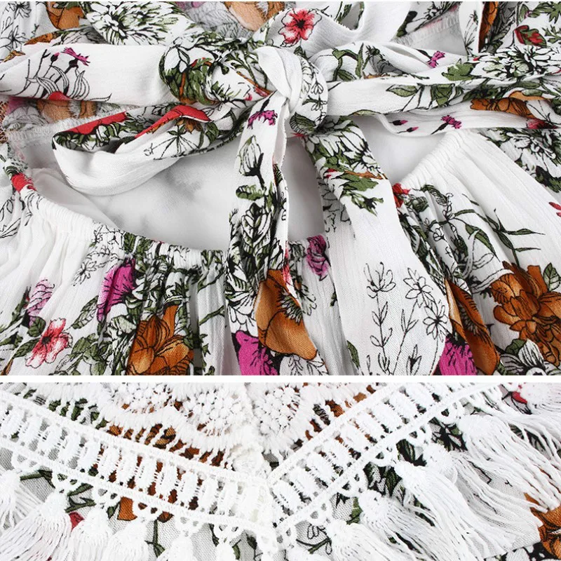 Летнее пляжное платье 2019 женское плюс размер сарафаны короткая бахрома в стиле