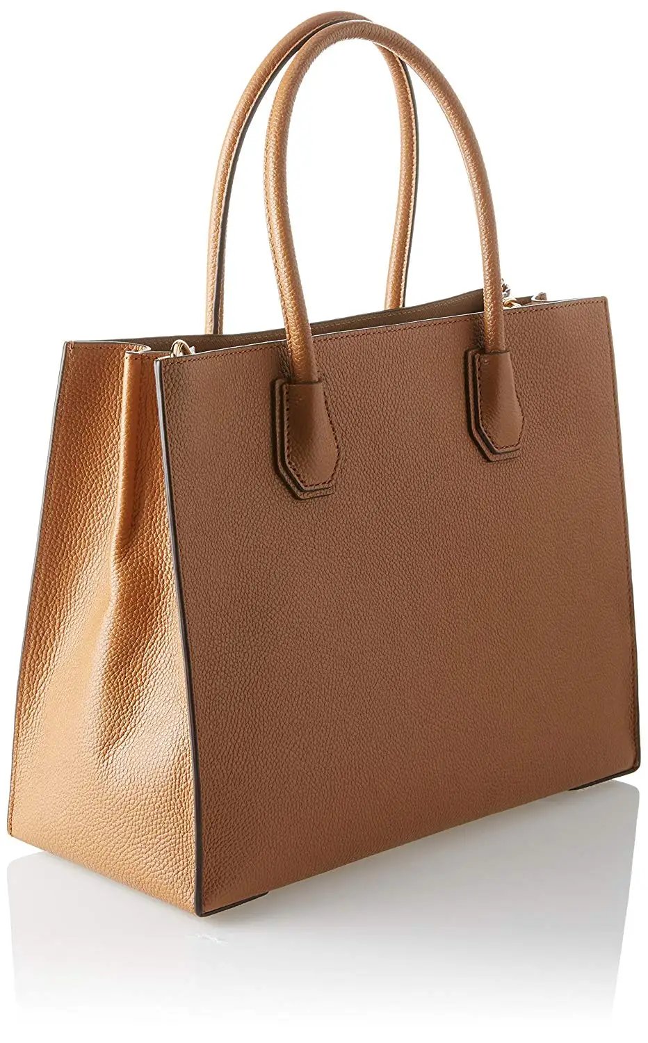 Michael Kors Mercer Ladies Large Leather Tote Handbag (Acorn/Gold) Luxury Handbags For Women Bags Designer by MK | Багаж и сумки