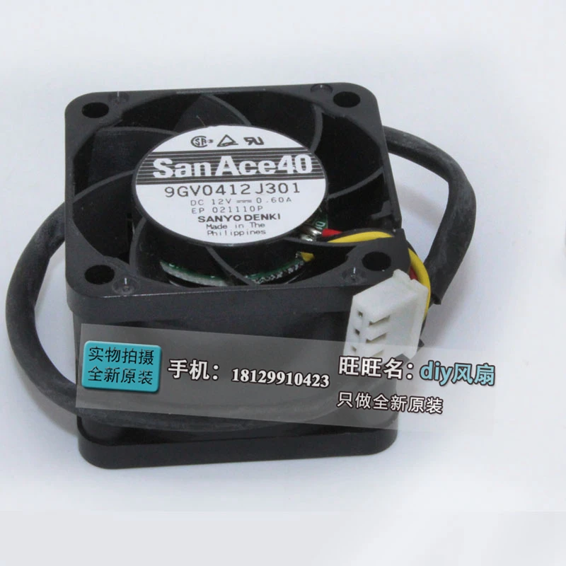 Новый вентилятор охлаждения SANYO DENKI SAN ACE 9GV0412J301 4028 12В 0.6A 4 см|cooling fan|san acesanyo denki |