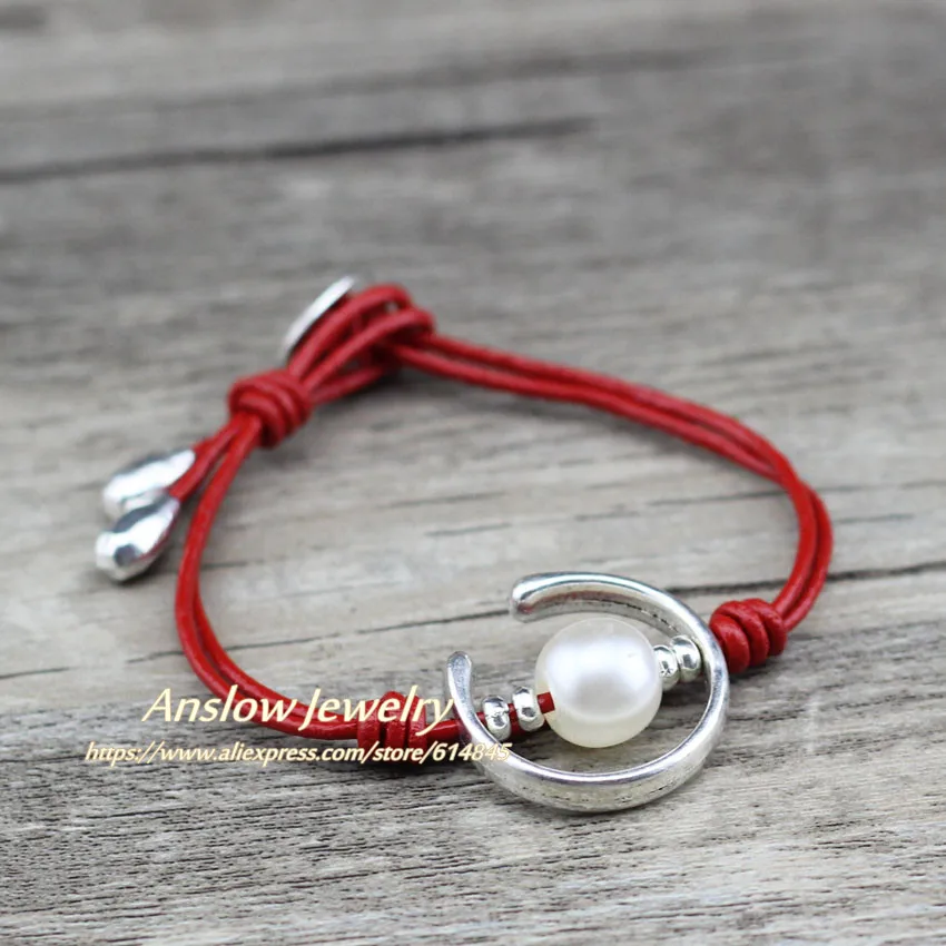 Женский браслет из натуральной кожи Anslow ручной работы в Корейском стиле с