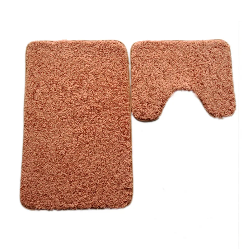 soft lamb plush bathroom mat 2 pcsset toilet mat 4 solid colors bathroom rug household toilet feet pad super soft bath mat free global shipping