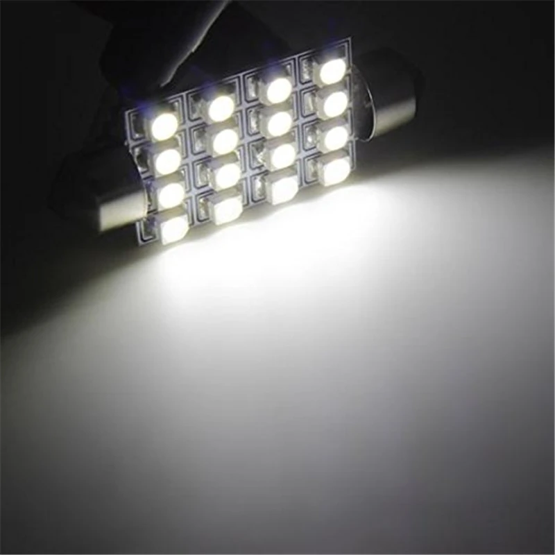 KEYECU 2 шт. DC 12 В белый 42 мм 3528 16SMD светодиодное освещение фестонного типа для