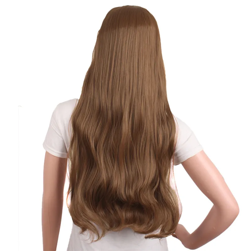 MapofBeauty черный темный светильник коричневый 3/4 половинки париков длинный кудрявый