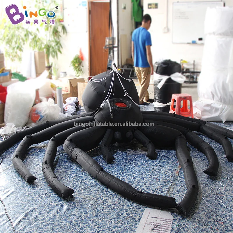 EXQUISITE CRAFT 3m inflatable giant spider with white stripe air filled Halloween day big decoration personalized advert | Игрушки и