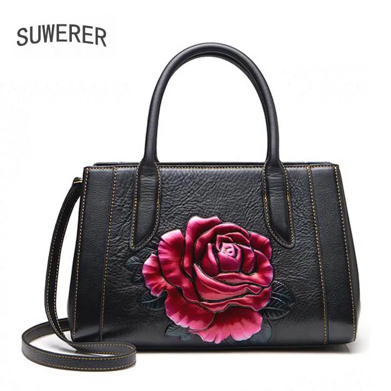 Сумка из натуральной кожи 2018 Новая роскошная тисненая сумка модная через плечо