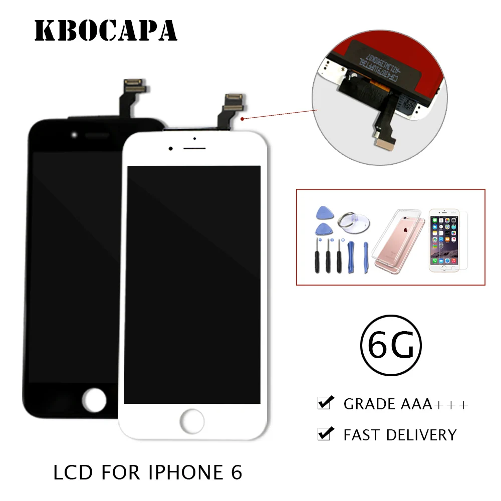 Новый 100% без битых пикселей ЖК-экран для Iphone 6 класса A + дисплей ЖК-сенсорный экран