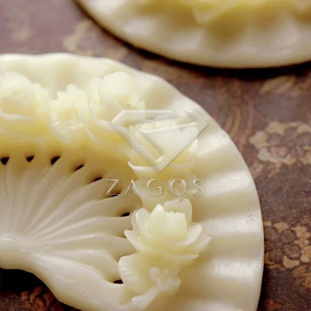 2 шт. полимер Винтажный стиль вентилятор цветок с плоской задней поверхностью