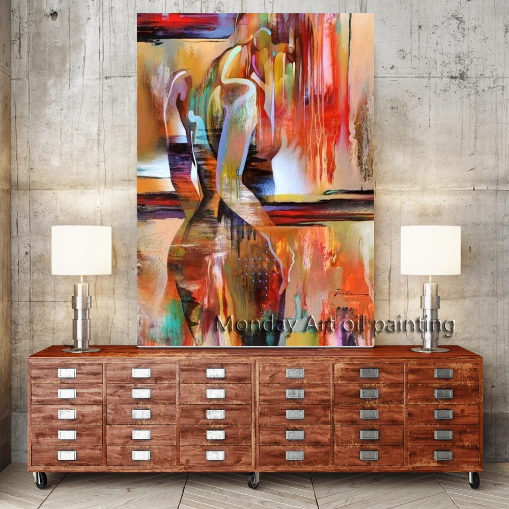 

Handpainted Modern Canvas painting handmade Sexy Women Oil Painting Canvas Art pictute for Living Room Decor artwork Picture