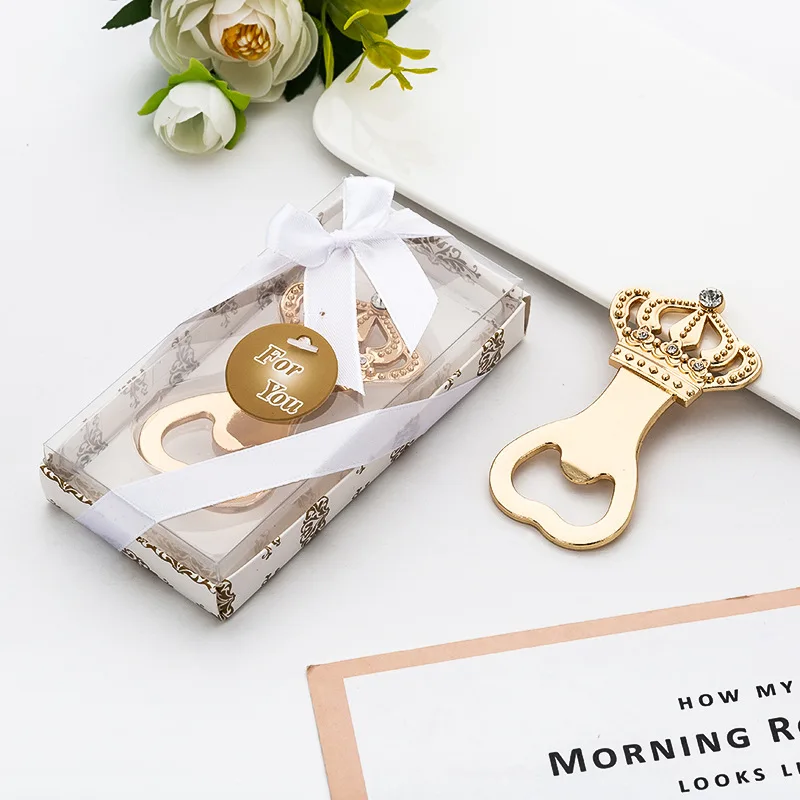 

New creative metal crown beer bottle opener 2 colors wedding gift party favor free shipping W9468