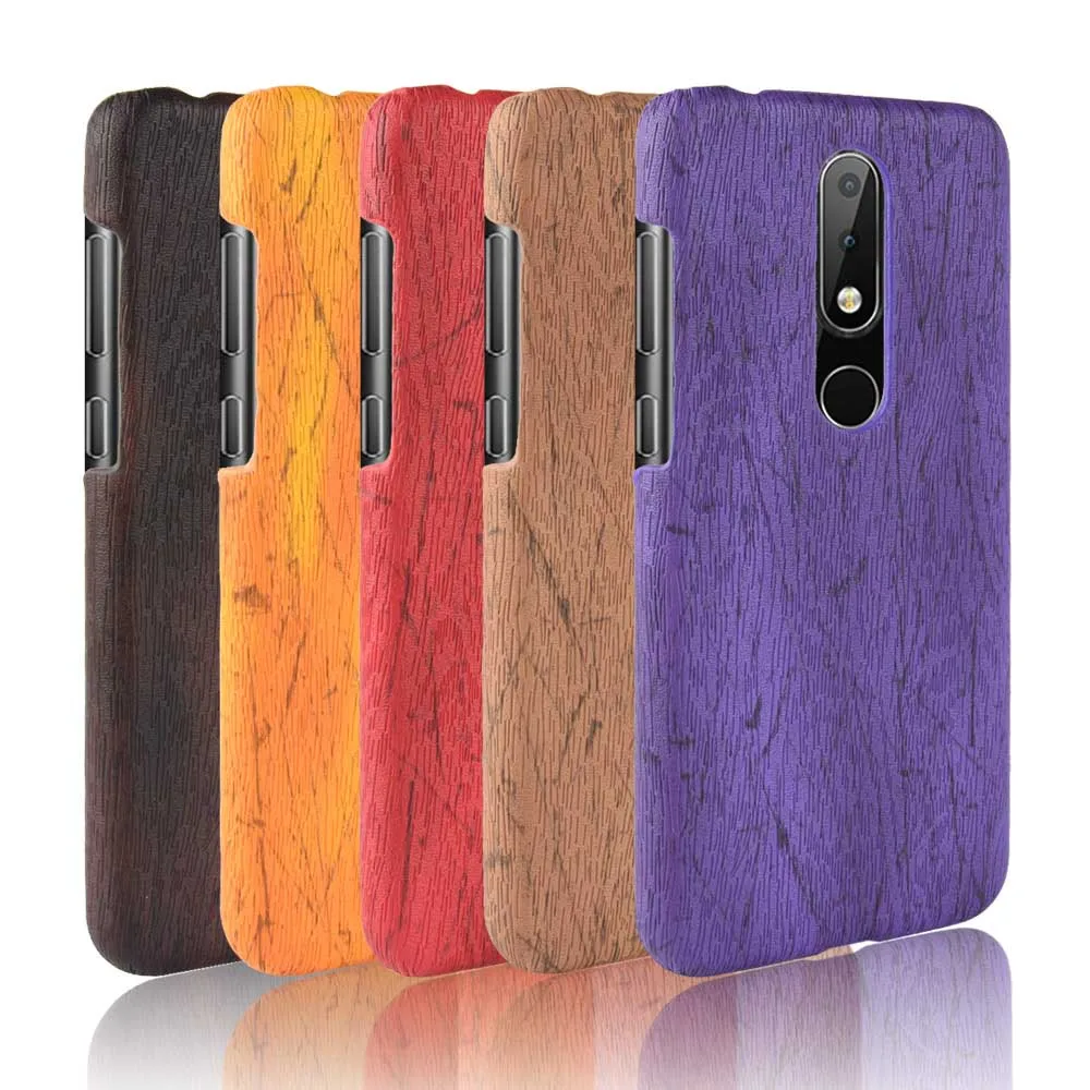 

SUBIN New phone Case For Nokia X6 X 6 5.8" fundas Retro wood grain Mobile phone Back Cover Phone Protective Case