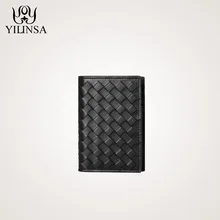 2019 New Genuine Leather Hand Made Weave unisex Wallets Business Card Credit ID Card Holder Mini Wallet Case Purse Hand-woven 2019 New Genuine Leather Hand Made Weave unisex Wallets Business Card Credit ID Card Holder Mini Wallet Case Purse Hand-woven