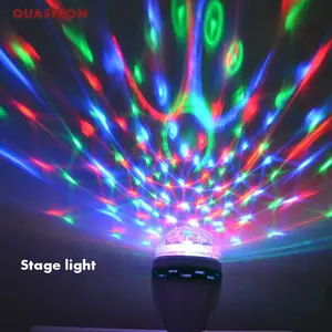 E27 мини 3 Вт 6 Вт красочный автоматический вращающийся RGB корпус для светодиодной лампы сценический светильник вечерние чная лампа диско светильник