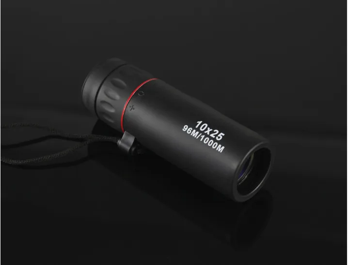 Mini 10X25 portable monocular Telescope shockproof monoculars telescope Focus Green Film Binoculo Optical Hunting Scope