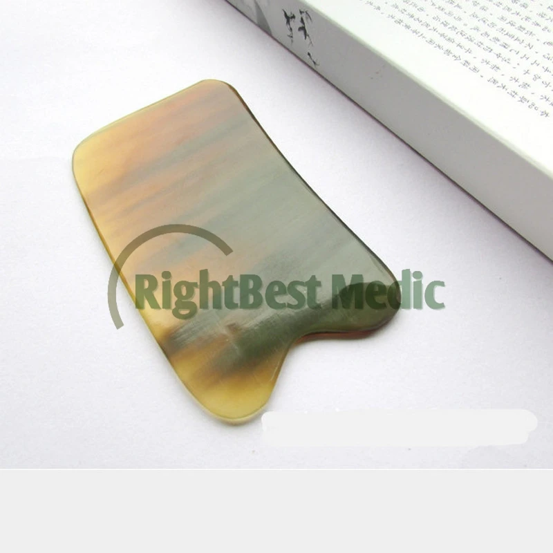 Yellow BUFFALO HORN GuaSha Board Health Care Massage Scrape guasha plates Slimming Guasha Tools Big Square Shape |