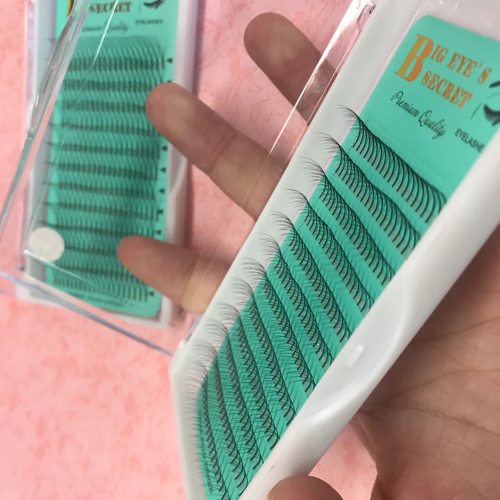 1Tray Wholesale Volume FANS 3 Clusters Eyelash Extensions 3D W Premade Fans Individual Lashes Customize Logo Free Shipping | Красота и