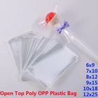 Прозрачные полиэтиленовые пластиковые упаковочные пакеты, маленькие пластиковые пакеты, праздничные пакеты для конфет, искусственных украшений, мыла, конфет